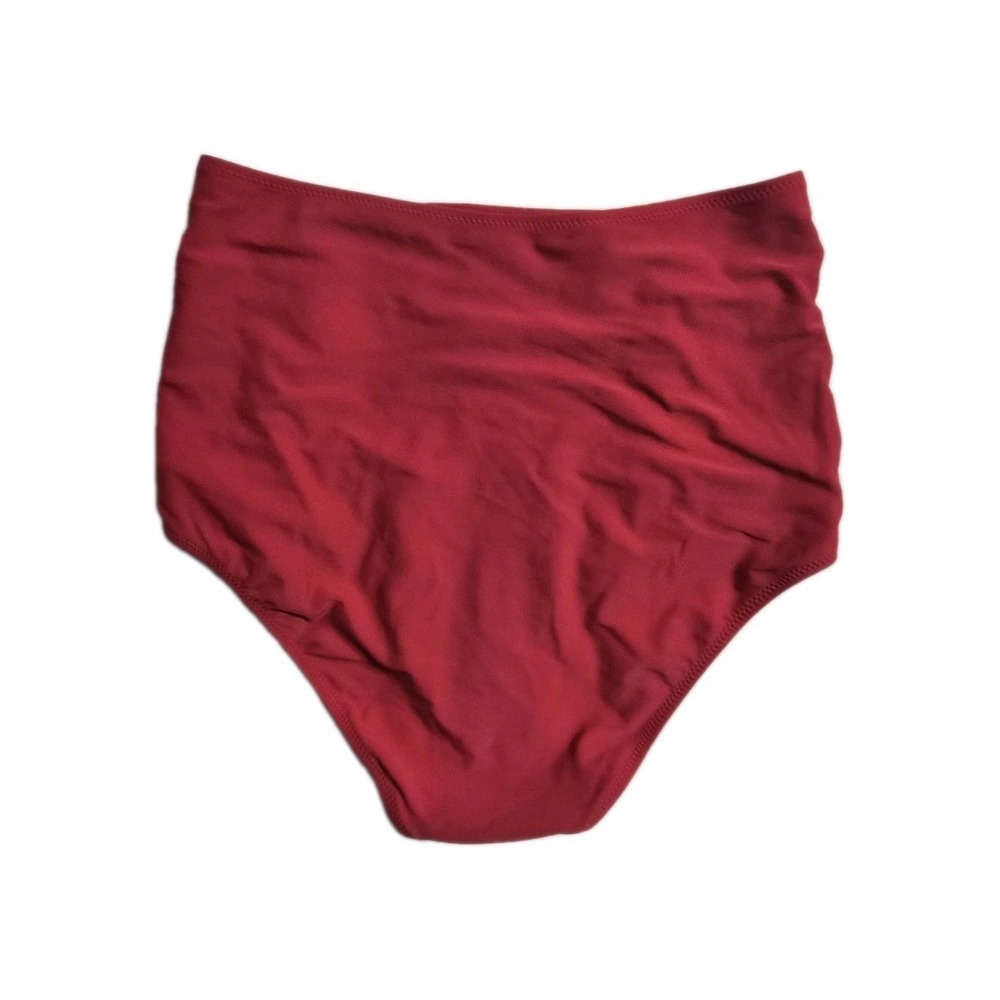 Aerie High Waisted Full Coverage Swim Set 2 Pieces Women Small Red - Picture 3 of 5